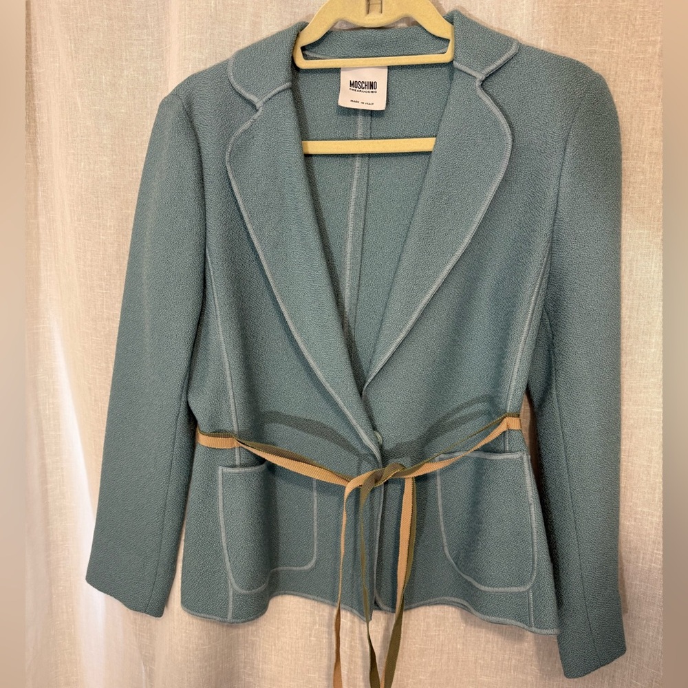 Moschino Cheap & Chic Wool-Blend Knit Blazer
